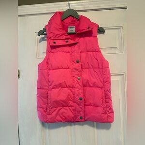 Old Navy Kids Bright Pink Quilted Vest